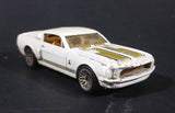 2013 Hot Wheels 1968 Ford Mustang Shelby GT 500 White w/ Black & Gold stripes Die Cast Toy Car - Treasure Valley Antiques & Collectibles
