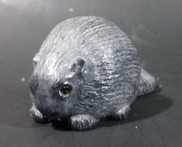 A Wolf Original Canadian Beaver Soapstone Carved Sculpture Ornament w/ Original Sticker - Treasure Valley Antiques & Collectibles