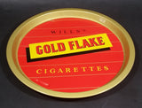 Vintage Wills's Gold Flake Cigarettes Round Metal Pub Beverage Serving Tray - Rolling Tray - Treasure Valley Antiques & Collectibles