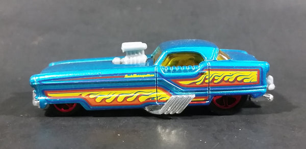 2009 Hot Wheels Metrorail 1950s Nash Metropolitan Metalflake Aqua Candy Blue Die Cast Toy Car - Treasure Valley Antiques & Collectibles