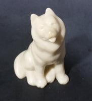 Small Marble Resin White Soapstone look Wolf Dog Sculpture Figurine - Treasure Valley Antiques & Collectibles