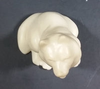 Small Marble Resin White Soapstone look Wolf Dog Sculpture Figurine - Treasure Valley Antiques & Collectibles