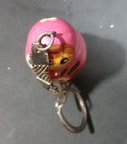 Vintage Wooden Russian Doll Pink Matryoshka Key Chain Holder Ring - Treasure Valley Antiques & Collectibles