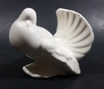 Vintage White Ceramic Bird Figurine Decoration Signed L.J. - Treasure Valley Antiques & Collectibles