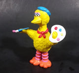 Vintage Sesame Street Big Bird as Painter Artist Applause PVC Figure 3 3/4" - Treasure Valley Antiques & Collectibles