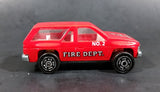 Majorette Novacar No. 107 Fire Dept No. 2 Die Cast Toy Truck SUV Emergency Rescue Vehicle - Treasure Valley Antiques & Collectibles