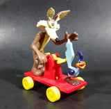 1989 Warner Bros. Looney Tunes Wile E. Coyote & Roadrunner Train Handcar Toy Riders - Treasure Valley Antiques & Collectibles