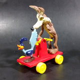 1989 Warner Bros. Looney Tunes Wile E. Coyote & Roadrunner Train Handcar Toy Riders - Treasure Valley Antiques & Collectibles