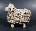 Vintage Red Clay Detailed Grey Sheep Figurine - Treasure Valley Antiques & Collectibles