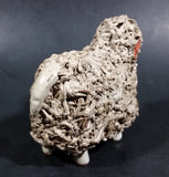Vintage Red Clay Detailed Grey Sheep Figurine - Treasure Valley Antiques & Collectibles