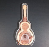 Vintage Avon Acoustic Guitar Shaped Comb & Mirror Comb Brown Tan Plastic - Treasure Valley Antiques & Collectibles