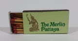The Merlin Pattaya, Cholburi, Thailand Souvenir Promo Wooden Matches Box - Nearly Full - Treasure Valley Antiques & Collectibles