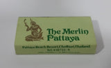 The Merlin Pattaya, Cholburi, Thailand Souvenir Promo Wooden Matches Box - Nearly Full - Treasure Valley Antiques & Collectibles