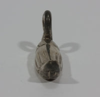 Vintage Small Tiny Little Miniature Metal Swan Bird 2 1/4" Long Figurine - Treasure Valley Antiques & Collectibles