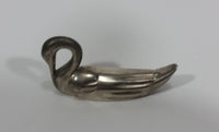 Vintage Small Tiny Little Miniature Metal Swan Bird 2 1/4" Long Figurine - Treasure Valley Antiques & Collectibles