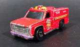1986 Hot Wheels Workhorses Rescue Ranger Red Fire Truck Die Cast Toy Car Vehicle - Yellow lights - Treasure Valley Antiques & Collectibles