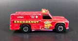 1986 Hot Wheels Workhorses Rescue Ranger Red Fire Truck Die Cast Toy Car Vehicle - Yellow lights - Treasure Valley Antiques & Collectibles