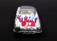 1982 Matchbox 1962 Chevrolet Corvette #39 White w/ Red Blue Flames Die Cast Toy Car Vehicle - Treasure Valley Antiques & Collectibles