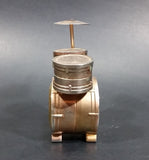 Small Miniature Novelty Drum Set Alpine Quartz Desk Clock Ornament - Needs Battery - Some Wear - Treasure Valley Antiques & Collectibles