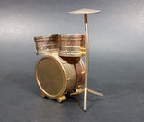 Small Miniature Novelty Drum Set Alpine Quartz Desk Clock Ornament - Needs Battery - Some Wear - Treasure Valley Antiques & Collectibles