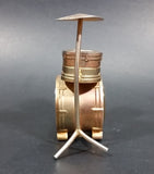 Small Miniature Novelty Drum Set Alpine Quartz Desk Clock Ornament - Needs Battery - Some Wear - Treasure Valley Antiques & Collectibles