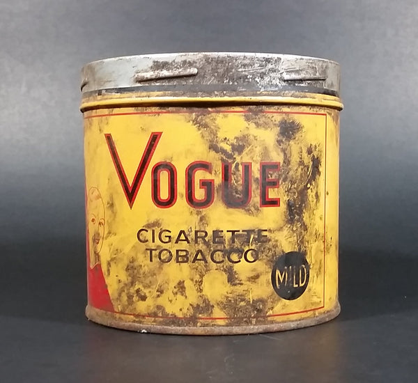 Vintage 1960s Vogue Mild Cigarette Tobacco Tin No Lid (Has grease marks overall) - Treasure Valley Antiques & Collectibles