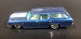 2009 Hot Wheels 1970 Chevrolet Chevelle SS Wagon Blue Die Cast Toy Car Vehicle