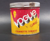 Vintage 1960s Vogue Mild Cigarette Tobacco Tin with Lid (Some light denting, pin holes on bottom) - Treasure Valley Antiques & Collectibles