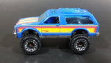 2017 Hot Wheels Chevy Blazer 4x4 Truck Blue Die Cast Toy Car SUV Vehicle - Treasure Valley Antiques & Collectibles