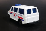 Unknown Maker Canada Police White Van Die Cast Toy Car Emergency Vehicle - Treasure Valley Antiques & Collectibles