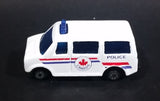 Unknown Maker Canada Police White Van Die Cast Toy Car Emergency Vehicle - Treasure Valley Antiques & Collectibles