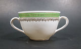 Imperial Crown China Austria Double Handle Tea Cup With Green and Golden Trim - Treasure Valley Antiques & Collectibles