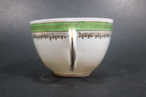 Imperial Crown China Austria Double Handle Tea Cup With Green and Golden Trim - Treasure Valley Antiques & Collectibles