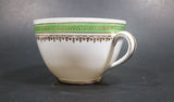 Imperial Crown China Austria Double Handle Tea Cup With Green and Golden Trim - Treasure Valley Antiques & Collectibles