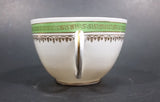 Imperial Crown China Austria Double Handle Tea Cup With Green and Golden Trim - Treasure Valley Antiques & Collectibles