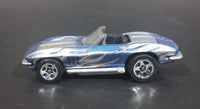 2002 Hot Wheels '65 Corvette Convertible Metallic Blue Die Cast Toy Car Vehicle - Treasure Valley Antiques & Collectibles