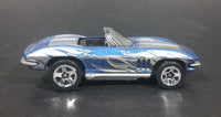 2002 Hot Wheels '65 Corvette Convertible Metallic Blue Die Cast Toy Car Vehicle - Treasure Valley Antiques & Collectibles