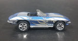2002 Hot Wheels '65 Corvette Convertible Metallic Blue Die Cast Toy Car Vehicle - Treasure Valley Antiques & Collectibles