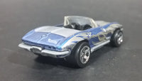 2002 Hot Wheels '65 Corvette Convertible Metallic Blue Die Cast Toy Car Vehicle - Treasure Valley Antiques & Collectibles