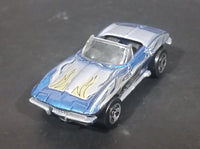 2002 Hot Wheels '65 Corvette Convertible Metallic Blue Die Cast Toy Car Vehicle - Treasure Valley Antiques & Collectibles
