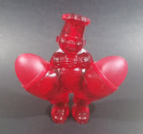 Vintage Red Plastic Chef Salt and Pepper Shaker Holder with Shaker in His Pockets - Treasure Valley Antiques & Collectibles