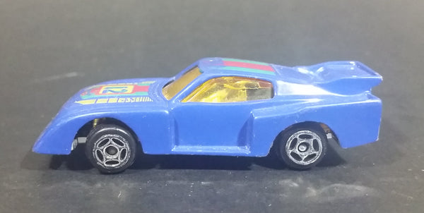 1980s Marz Karz Blue #12 Ford Mustang Cobra II S8002 Die Cast Toy Race Car - Treasure Valley Antiques & Collectibles