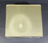 Vintage St Michael Marks & Spencer Biscuits Tin Blue with Gold Motif -  Lake Scenes on each side - Treasure Valley Antiques & Collectibles