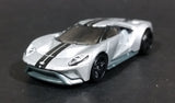 2017 Hot Wheels Nightburnerz 2017 Ford GT Silver Grey w/ Black Stripes Die Cast Toy Car Vehicle - Treasure Valley Antiques & Collectibles