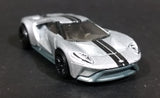 2017 Hot Wheels Nightburnerz 2017 Ford GT Silver Grey w/ Black Stripes Die Cast Toy Car Vehicle - Treasure Valley Antiques & Collectibles