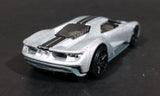 2017 Hot Wheels Nightburnerz 2017 Ford GT Silver Grey w/ Black Stripes Die Cast Toy Car Vehicle - Treasure Valley Antiques & Collectibles