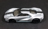 2017 Hot Wheels Nightburnerz 2017 Ford GT Silver Grey w/ Black Stripes Die Cast Toy Car Vehicle - Treasure Valley Antiques & Collectibles