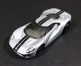 2017 Hot Wheels Nightburnerz 2017 Ford GT Silver Grey w/ Black Stripes Die Cast Toy Car Vehicle - Treasure Valley Antiques & Collectibles