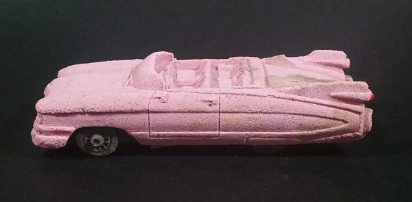 1950's Dream Machines Cadillac Eldorado Convertible Pink Car Sand Sculpture - Made in Canada - Treasure Valley Antiques & Collectibles