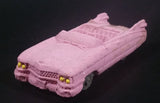 1950's Dream Machines Cadillac Eldorado Convertible Pink Car Sand Sculpture - Made in Canada - Treasure Valley Antiques & Collectibles